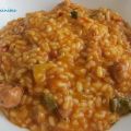 Arroz rápido de Pisto y Salchichas