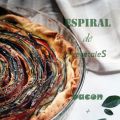 Espiral de vegetales , bacon y mascarpone