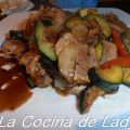 SALTEADO DE SOLOMILLO DE CERDO CON VERDURAS