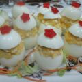 Huevos rellenos con crema de yema
