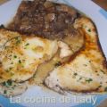 Emperador a la Plancha con guarnición de Setas[...]