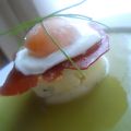 Crema de guisantes con crujiente de jamón y[...]