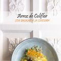 Arroz de coliflor con bacalao a la cúrcuma