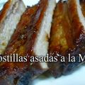 Costillas asadas a la miel