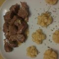 Carrillada con puré de patatas