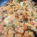 SALTEADO DE AJETES Y ESPARRAGOS CON GAMBAS