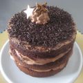 LAYER CAKE DE  BIZCOCHO DE CHOCOLATE Y TRUFA