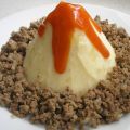 Volcán de patata con carne