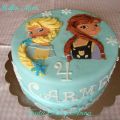Tarta Elsa y Anna
