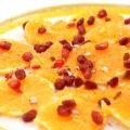 Carpaccio de naranja con granada