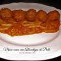 Macarrones con Albondigas de Pollo
