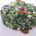 Espinacas con pasas y quínoa