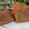 Bizcocho mármol al Té Matcha