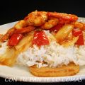 GAMBAS AGRIDULCES CON ARROZ BASMATI