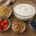 CREMA DE YOGUR, FRUTAS Y CEREALES