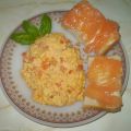 Tortilla de tomate y cebolla