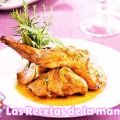 Receta de Conejo con salsa de la huerta