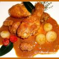 Rustido de pollo y butifarra