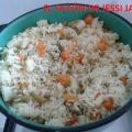 Arroz blanco con verduras