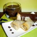 Rollitos de primavera de plátano y chocolate
