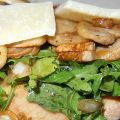 TOSTA DE RÚCULA Y CHAMPIÑONES