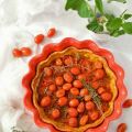 Tarta salada de tomates y ají amarillo