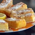 Barritas de limón (lemon bars).