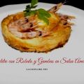 Hojaldre de Robalo y Gambas en Salsa Americana