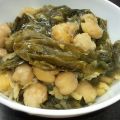 Garbanzos con algas (lechuga de mar)