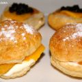 HOJALDRES DE NATA Y MELOCOTON