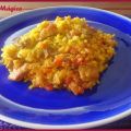 Arroz con magro y pimientos