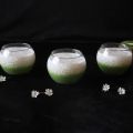 Tapioca con leche de coco y kiwi