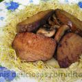 SEITAN CON BROTES DE ALFALFA, PORTOBELLOS Y[...]