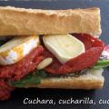 Chapata de brie y sobrasada