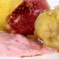 Brocheta de plátano y fresa