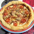 Pizza Barbacoa-Crème con Borde Relleno de Queso