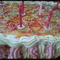 Tarta de crema de limón y nata