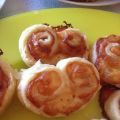Palmeritas de jamón y queso