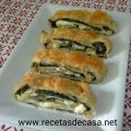 Hojaldre relleno de espinacas