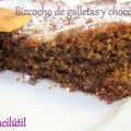 Bizcocho de galletas y chocolate