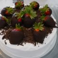 Tarta de Vainilla con Merengue y Fresas :-)