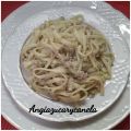 Tallarines a la Carbonara con Champiñones