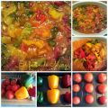 Ensalada de pimientos y tomates asados