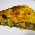 TORTILLA VEGETAL CON ATÚN Y GAMBAS