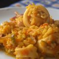 CALAMARES CON ARROZ Y VERDURAS