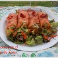 Rollitos de salmón con ensaladilla