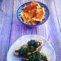 TOSTA DE HUMMUS Y ESPINACAS REHOGADAS
