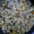 Menestra de arroz, calabacines y lentejas,[...]
