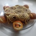 Tortuga de crema y chocolate