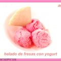 Helado de fresas con yogurt